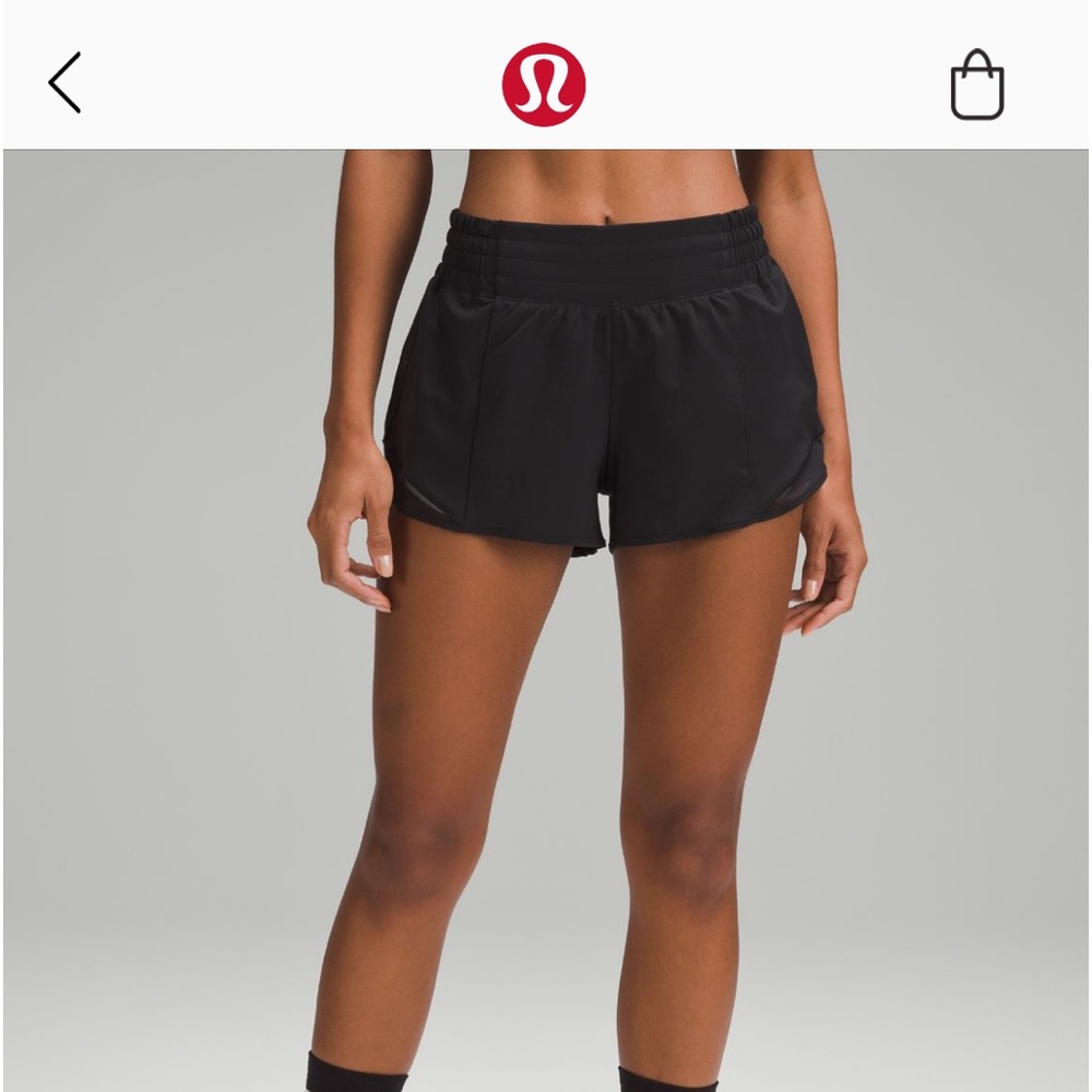 Lululemon hotty hot high-rise lined shorts black sz 4. 2.5” inseam